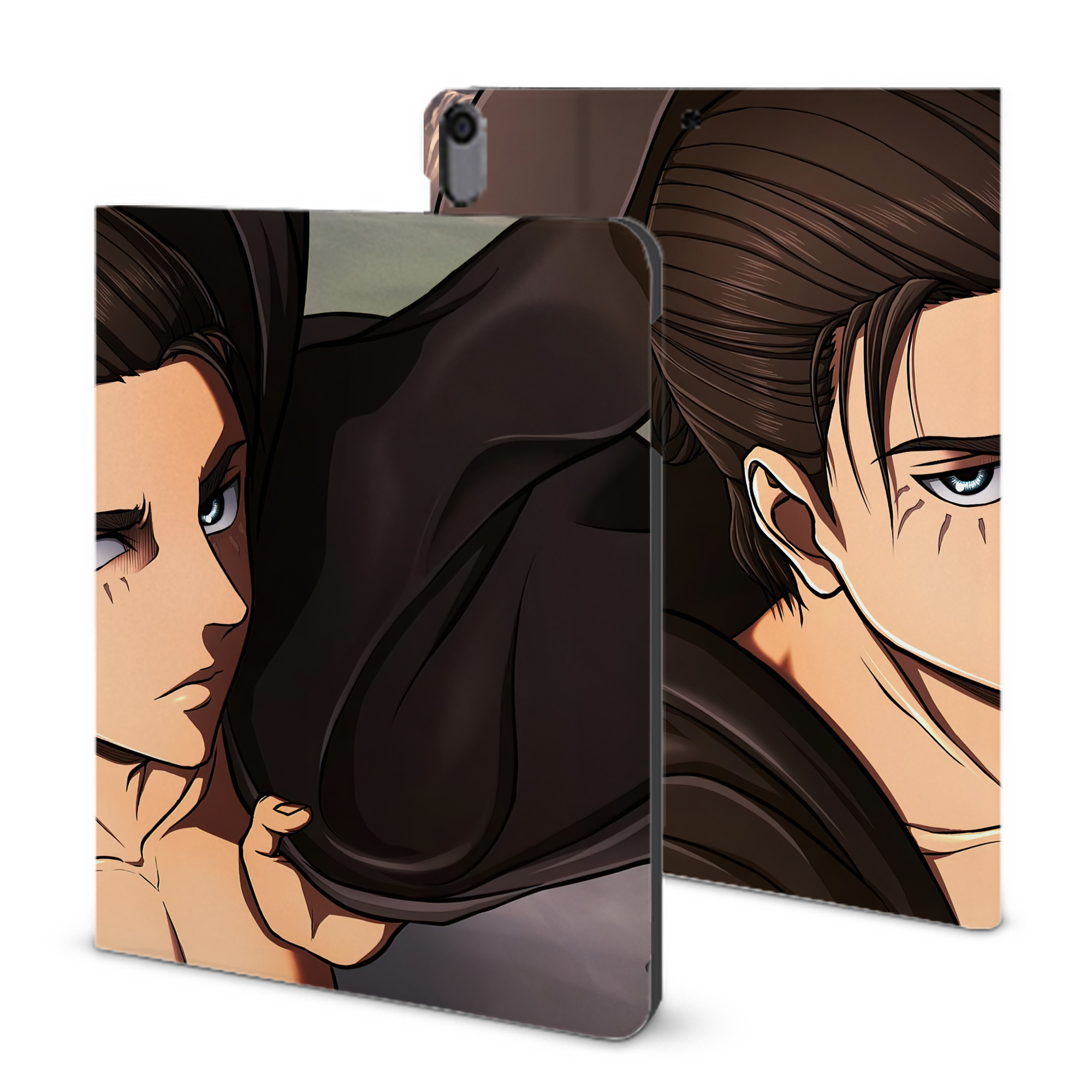 （画像用） 進撃の巨人 Attack on Titan IPad ケース ブック型 PUレザー TPU 耐衝撃 軽量 薄型 ペン収納なし 全面保護 IPad 各モデル対応